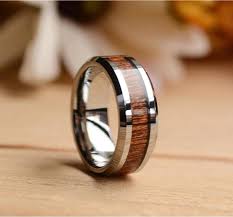 Mit bestpreis garantie vom marktführer für auslandszahnersatz. Urban Designer 8 Mm Tungsten Rings For Men With Koa Wood Inlay