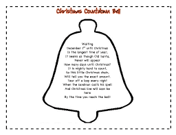 See more ideas about advent, advent calendar, christmas advent. Christmas Bell With Cute Poem For The Top Of Your Countdown Chain Christmas Poems Christmas Classroom Christmas Crafts For Kids