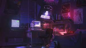 Available for hd, 4k, 5k pc, mac, desktop and mobile phones. Bj18 Art Room Anime Monsters Space Night Wallpaper
