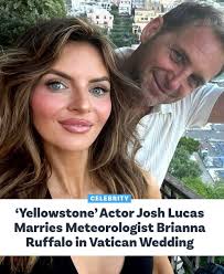 Love is in the forecast for #JoshLucas and #BriannaRuffalo!❤️ The 'Sweet  Home Alabama' actor tied the knot with the ABC meteorologist inside Vatican  City. Details:  https://popculture.com/celebrity-couples/news/yellowstone-actor-and-abc-meteorologist  ...