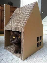 Cabane A Chat Maison En Carton Chat Design Original Plusieurs Couches De Carton Ragdollcat Casa De Gato Arranhador De Papelao Arranhador Para Gatos