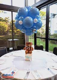 Tabletop Centerpieces Inflated Creations Boy Baby Shower Centerpieces Bear Baby Shower Theme Baby Bear Baby Shower