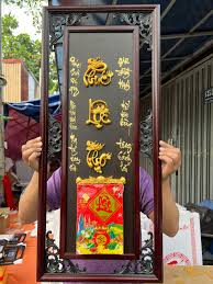 lịch gỗ tết giá rẻ đẹp chữ PHÚC LỘC THỌ - Lịch Gỗ Tết 2023