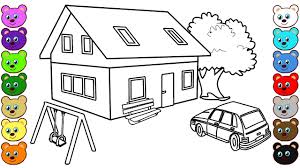 3d coloring pages for adults. 3d House Courtyard Coloring Pages For Kids Youtube