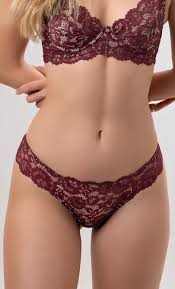 Calcinha em Renda Semi Fio Amêndoa c Nude