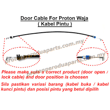 Cara ini juga membolehkan anda melihat sama ada kenderaan lain atau pejalan kaki mendekati kenderaan anda dari arah belakang. Door Open Lock Cable Kabel Buka Kunci Pintu For Proton Waja Shopee Malaysia