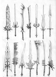 How to draw anime weapons. Swords Of Pantheron Ii Weapon Concept Art Sword Drawing Sword Design