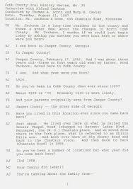 COBB COUNTY ORAL HISTORY SERIES NO. 25 INTERVIEW WITH ALFRED JACKSON  CONDUCTED BY THOMAS A. SCOTT AND MARY B. CAWLEY TUESDAY, AU