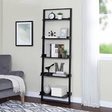 Mainstays 70 5 Shelf Leaning Ladder Bookcase Espresso Walmart Com Walmart Com You can also let it be natural and old looking for a vintage style bathroom or you can decorate it for the workspace or bedroom with painted colors. mainstays 70 5 shelf leaning ladder bookcase espresso