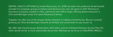 Paramount offers health insurance products to residents in ohio and southeast michigan. Paramount Dental