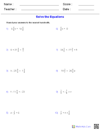 Free Printable Pre Algebra Worksheets