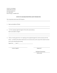 Template lettr to the secretary of state for a change of register / secretary of state: How To Resign As Registered Agent For Louisiana Llc Or Corporation