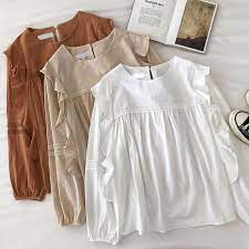 Aneka model blouse putih wanita. Blouse Wanita Saka Blouse Atasan Korea Atasan Wanita Atasan Termurah Shopee Indonesia