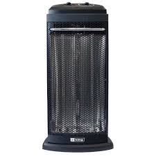 King 120 Volt Portable Electric Radiant Tower Heater In Black Phtr 9 Tower Heater Radiant Heaters Radiant Heat