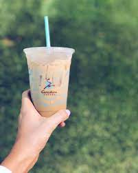 While the chain is particularly proud of their impressive coffee selection they also offer alternative options: Caribou Coffee On Twitter Fall Is Here But Warmer Weather Calls For Cool Drinks We Ll Take An Iced Pumpkin White Mocha To Go Please Cariboucoffee Https T Co Moelrzjxra