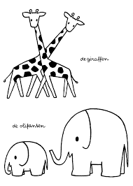 Kleurplaten Paradijs Kleurplaat De Giraffen De Olifanten Dieren Kleurplaten Olifanten Olifant Tekeningen