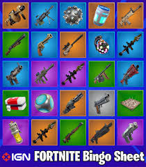 Here's the location of every character who will offer you a weapon. Fortnite Bingo Created By Fans Just Before Season 5 Begins Ign