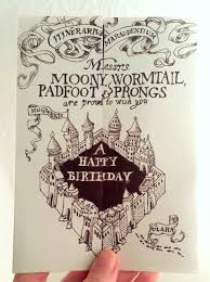 Harry Potter Birthday Card The Marauders Map Ka Birthday Card Harry Ka Map Marauders Potter Fai Da Te E Hobby Idee Arte Di Bambino