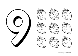 The kids will love these fun santa coloring pages. 9 Numbers Coloring Pages For Kids Printable Free Digits Coloring Books Coloring Pages Free Printable Numbers Printable Coloring Pages