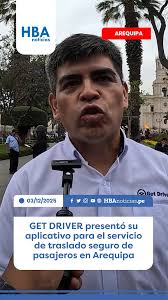 #Arequipa || #GETDRIVERcon su lema "elige libre, viaja seguro" presentó su  aplicativo de transporte de pasajeros en la ciudad de Arequipa. Percy  Andrade destaca que son 100% Arequipeños que a ...