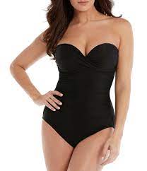 Miraclesuit Rock Solid Madrid Underwire Tummy Control One Piece Swimsuit Dillard S In 2021 Miraclesuit Swimsuit For Big Tummy One Piece Swimsuit Black
