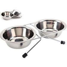 Made of high quality stainless steel material, which is durable. Dog Bowl Stand Double Pet Feeder Life Changing Products