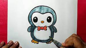 Make sure to stay to the end to watch the dice game!!! How To Draw A Cute Baby Penguin Easy Line Drawing Of Penguin Yzarts Youtube