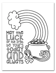 Leprechaun sliding down rainbow coloring page. Free Printable St Patrick S Day Coloring Pages I Should Be Mopping The Floor