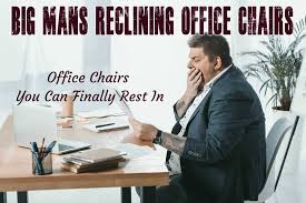 It can be adjusted to meet percet of your back and leg. Big Tall Reclining Office Chairs With Footrests For Big Heavy People