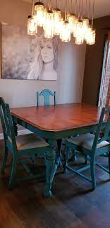 Diy Chalk Paint Blue Dining Room Table Chairs Painted Dining Table Diy Dining Room Table Blue Dining Tables