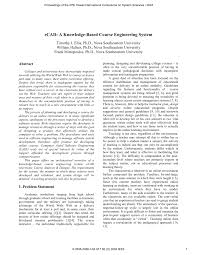 PDF) eCAD: A Knowledge-Based Course Engineering System.