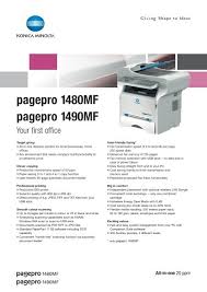 Download the latest drivers, manuals and software for your konica minolta device. Pagepro 1480mf Pagepro 1490mf Konica Minolta