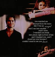 But when she told him that she never loved him, something in him broke. Damon And Elena Love Quotes Quotesgram