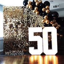 Black And Gold Backdrop For Birthday 8x8 3d Sequins Backdrop 50th Birthday Party Decorations 50th Birthday Decorations 50th Birthday Table Decorations