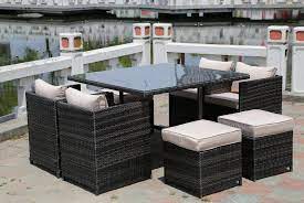 The seat cushions are designed to resist the elements with showerproof covers that are removable and machine washable. Rattan Wicker Conservatory Outdoor Garden Furniture Patio Cube Table C Uk Leisure World