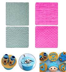 Cable knit mold silicone fondant cake mould decor chocolate sugarcraft tool.dr. Set Of 4 Fondant Impression Mat Knitting Sweater Crochet Texture Embossed Design Silicone Fondant Silicone Molds Fondant Molds Cake Decorating Supplies