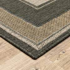 It blends well with my deck furniture, giving it just the right amount color pops! Stylewell Jasper Gray 7 Ft X 10 Ft Border Indoor Outdoor Area Rug 564651 The Home Depot