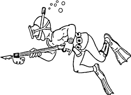 A scuba diver duck coloring page. Scuba Diver Coloring Page Coloring Home