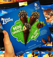 Blue Bunny Mint Cookie Crunch Mini Swirls Ice Cream Cones Found At Walmart Blue Bunny Ice Cream Cookie Crunch Vanilla Ice Cream Sandwich