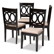 Baxton Studio Lenoir Dining Chair Set In 2020 Fabric Dining Chairs Contemporary Dining Chairs Modern Dining Chairs