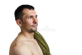 Download the perfect plain white background pictures. Portrait Of A Climber With Rope On His Shoulder On White Background Stock Image Image Of Rope Safety 151415331