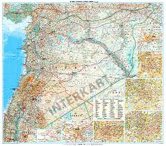 Discover the beauty hidden in the maps. Syria Wall Map 86 X 94cm