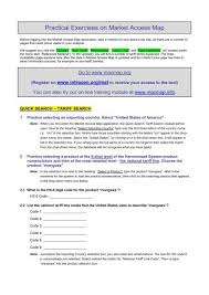 Tariff analysis online is the most versatile and detailed. Practical Exercises On Market Access Map