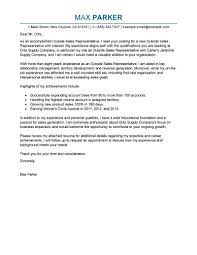 Best Outside Sales Representative Cover Letter Examples Livecareer