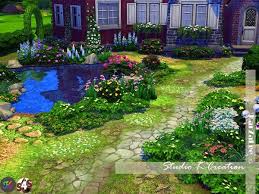 Studio K Creation Mega Garden Terrain Set 2 Sims 4 Downloads Sims 4 Sims House Sims Building
