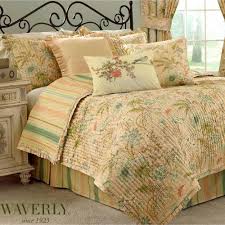 This set with a quilted pattern comprises 1 double size bedspread and 2 pillow covers that will let you exhibit your love for home. Cape Coral Floral Quilt Set By Waverly