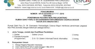 Marketing assistant, marketing survey, field collection. Penerimaan Pegawai Rumah Sakit Paru Dr M Goenawan Partowidigdo Cisarua Bogor Rekrutmen Dan Lowongan Kerja Bulan Maret 2021