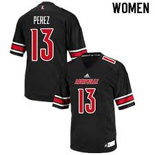 Women 13 Christian Perez Louisville Cardinals College Football Jerseys Sale Black Louisville Cardinals College Football Cardinals Football Team