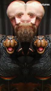 Transforming raw wood into breathtaking art! 🪵✨ Witness the magic unfold  as I bring this sculpture to life. What do you think of this creation?  Comment below!