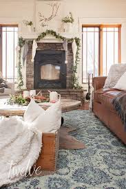 A Cozy And Simple Farmhouse Christmas Living Room Winter Living Room Winter Living Room Decor Farm House Living Room